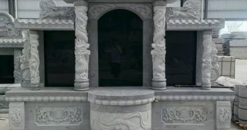 拉萨 芝麻灰高档墓碑，土墓，可定制