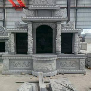 拉萨 芝麻灰高档墓碑，土墓，可定制