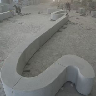 拉萨 花岗岩整石坐凳拼装