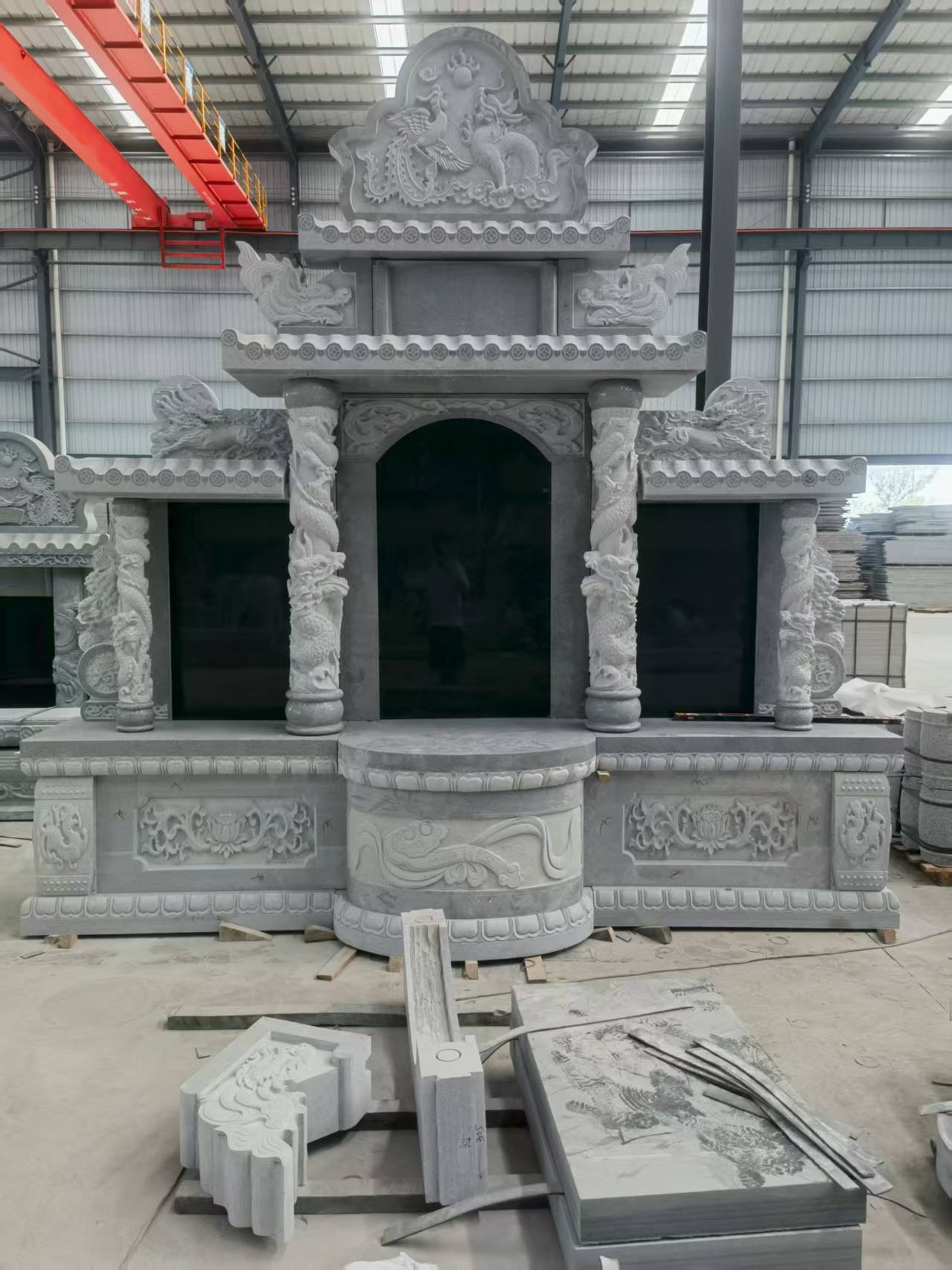 拉萨 芝麻灰高档墓碑，土墓，可定制