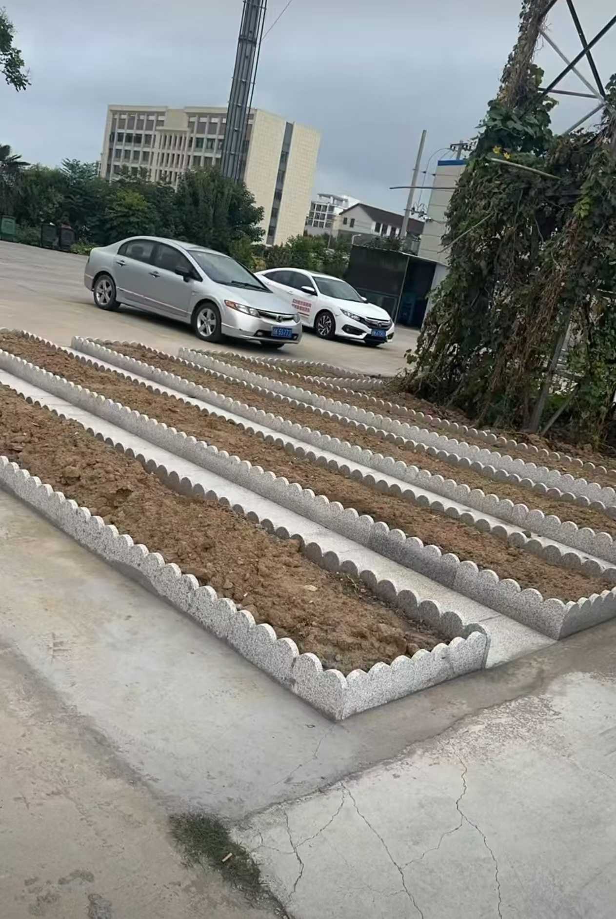 拉萨 花边石、花围石、花园石安装效果